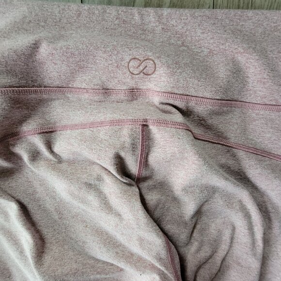 Calia Womens Heathered Pink Cropped Leggings With Mesh Accents Pocket 1X - Picture 4 of 10
